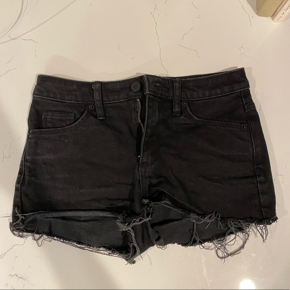 Black Jean Shorts